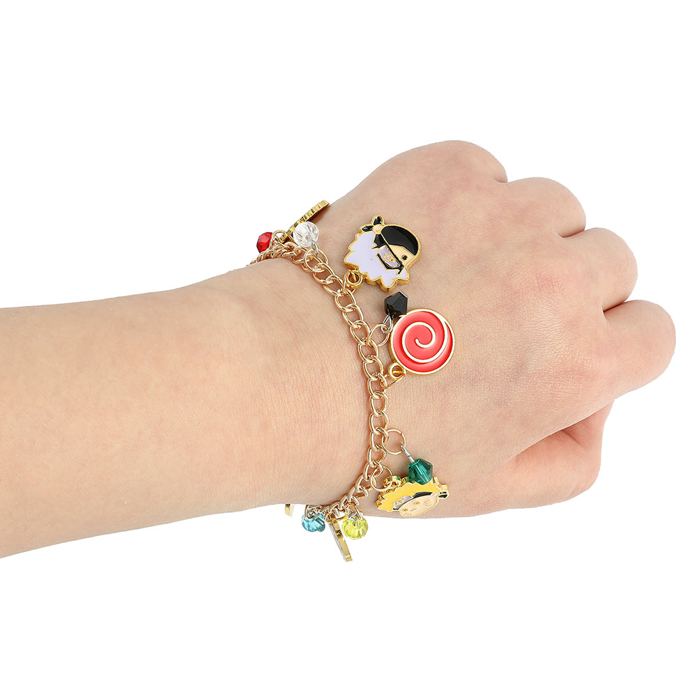 Anime Naruto Bracelet with Kakashi, Naruto, Hinata, Sasuke figures