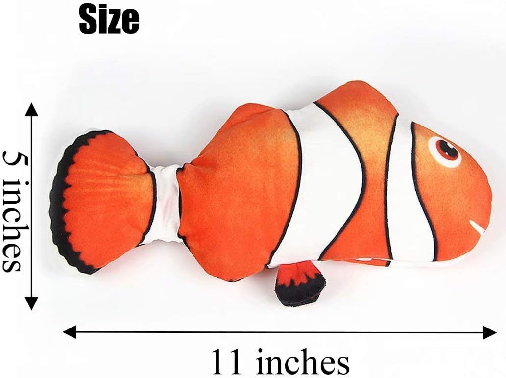 Electric moving fish plush toy with lifelike movement