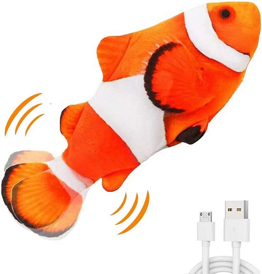 Electric moving fish plush toy with lifelike movement