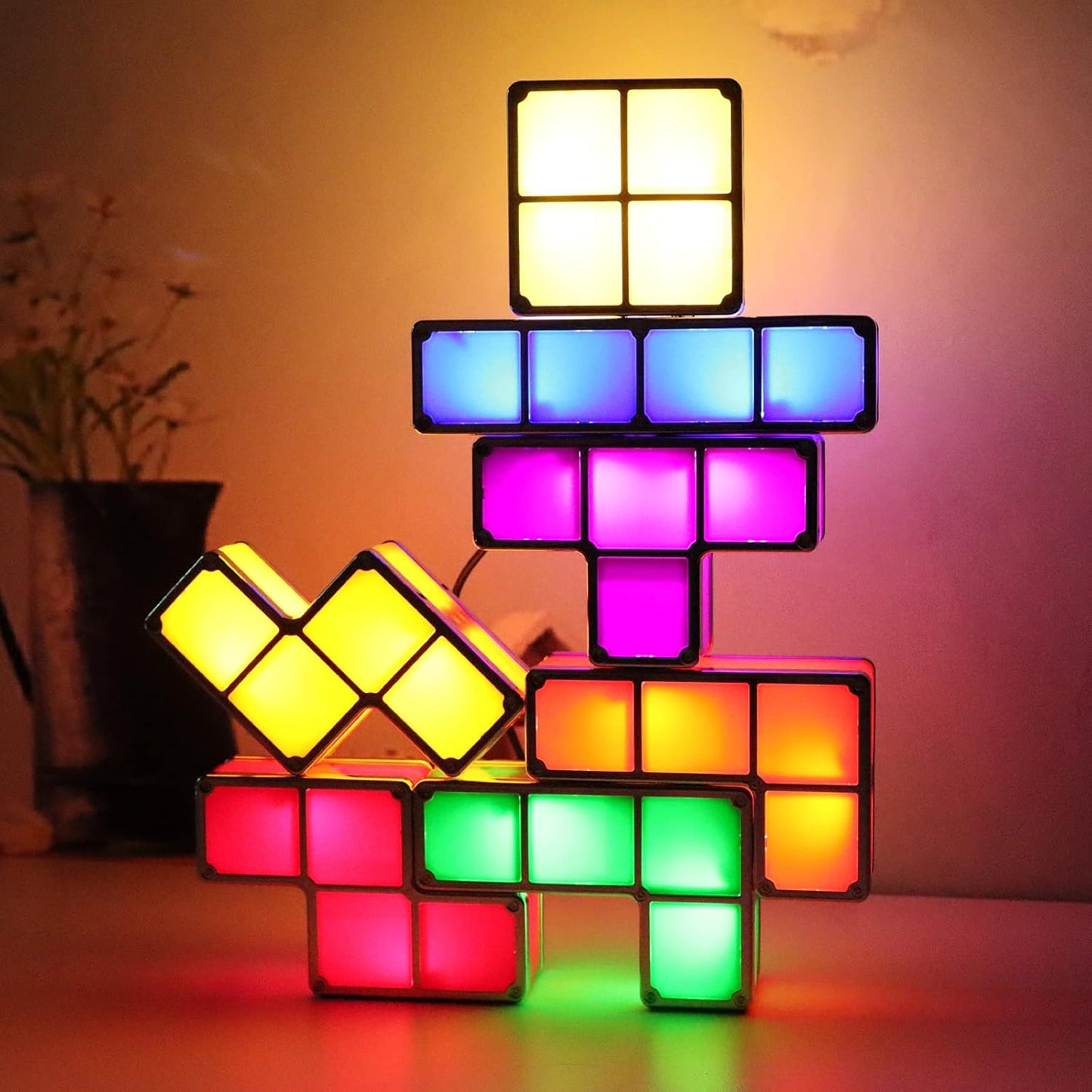 VEEKI Stackable 7 Colors LED Kids Night Light