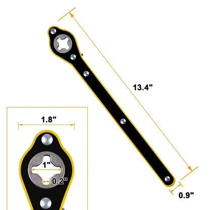 Labor-saving car jack ratchet wrench for easy tire changes