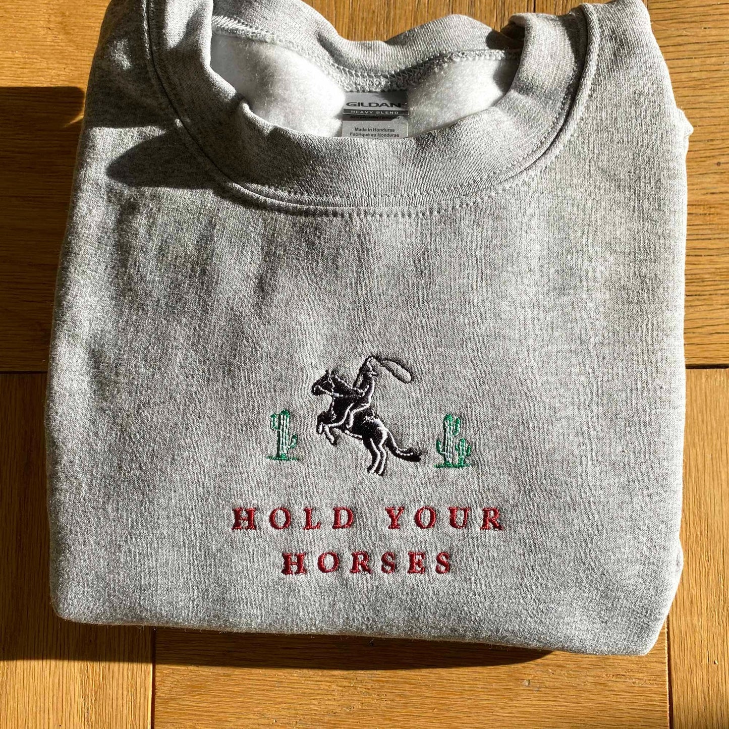 Western Cowboy Sweatshirt with Rodeo Embroidery