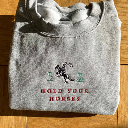 Western Cowboy Sweatshirt with Rodeo Embroidery