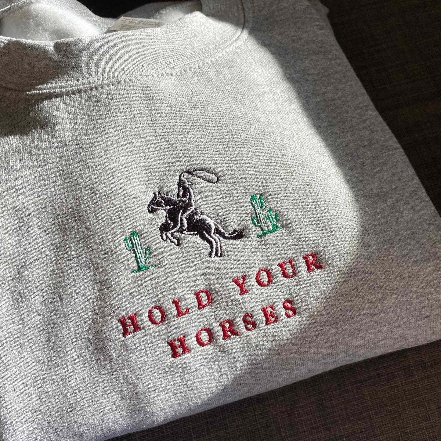 Western Cowboy Sweatshirt with Rodeo Embroidery