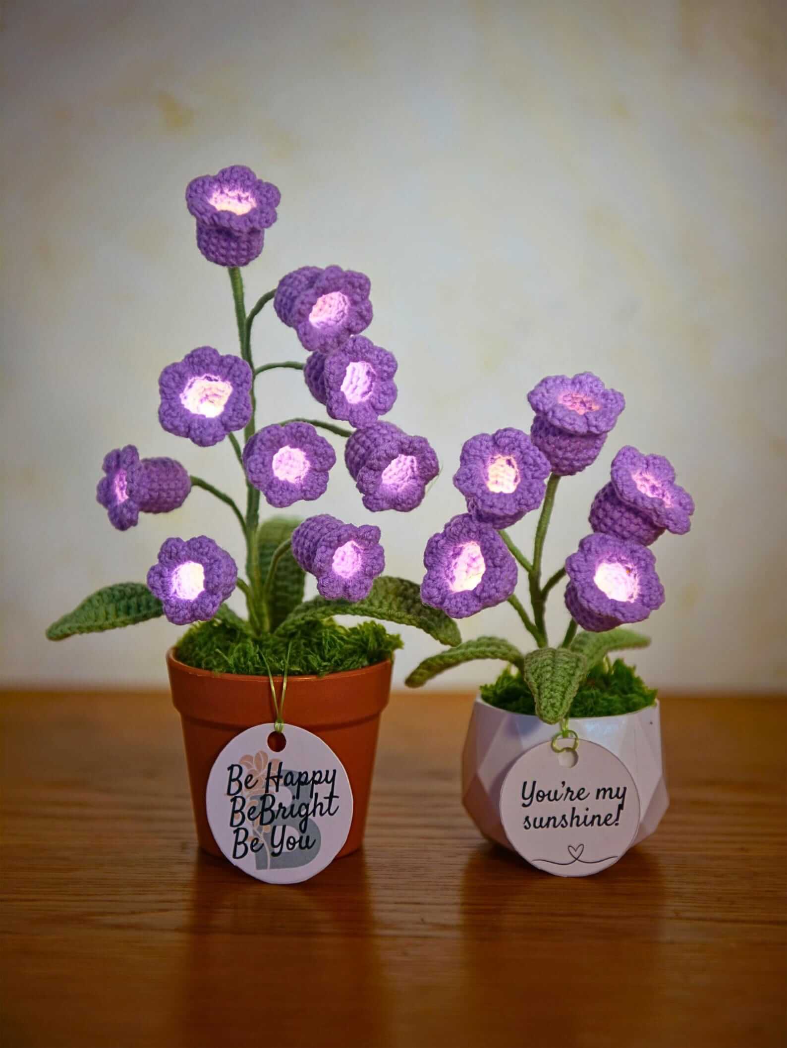 Unique crochet flower night light perfect for gift or home decor