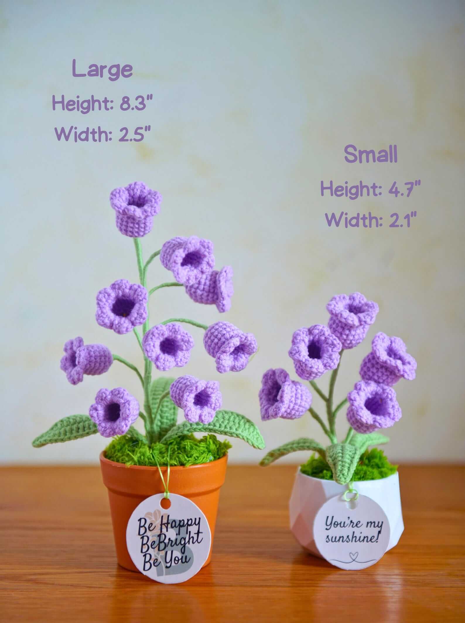 Soft ambient light from handcrafted Lily of the Valley crochet lamp
