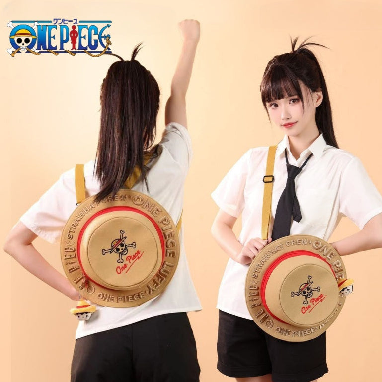 One Piece Straw Hat Backpack with Luffy design for children