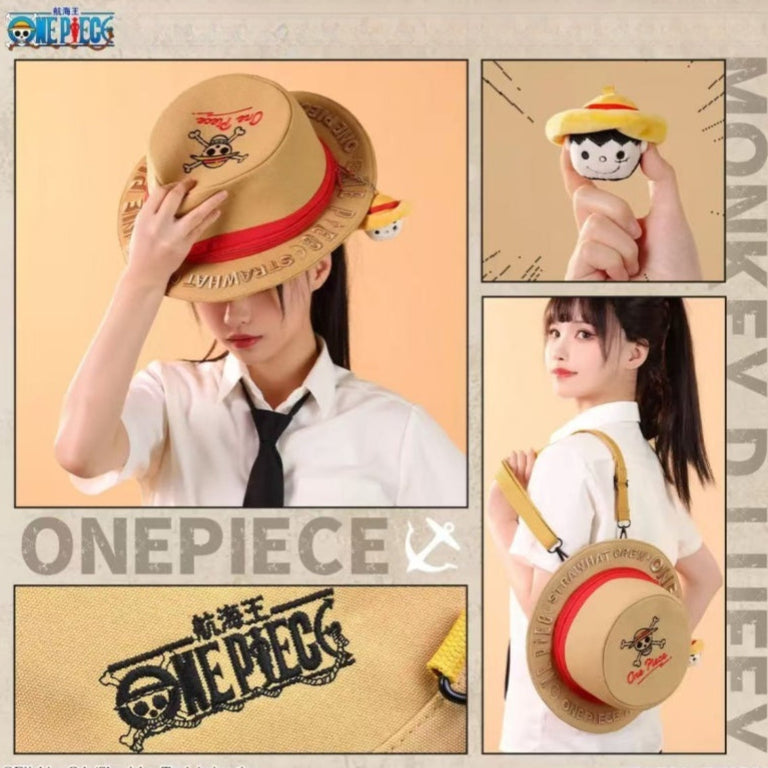 One Piece Straw Hat Backpack with Luffy design for children