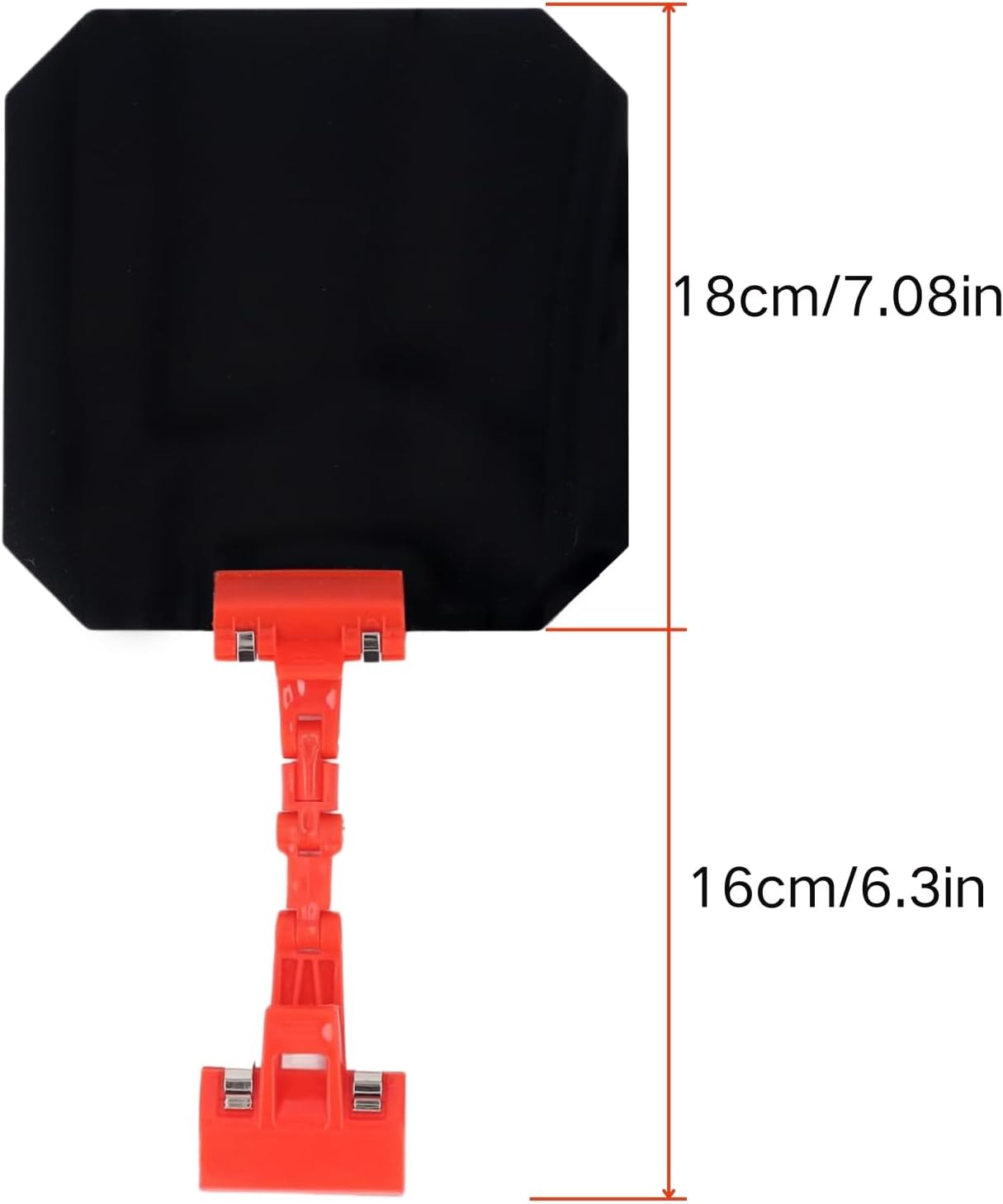 Red portable welding safety face shield with 360° adjustable clip-on feature