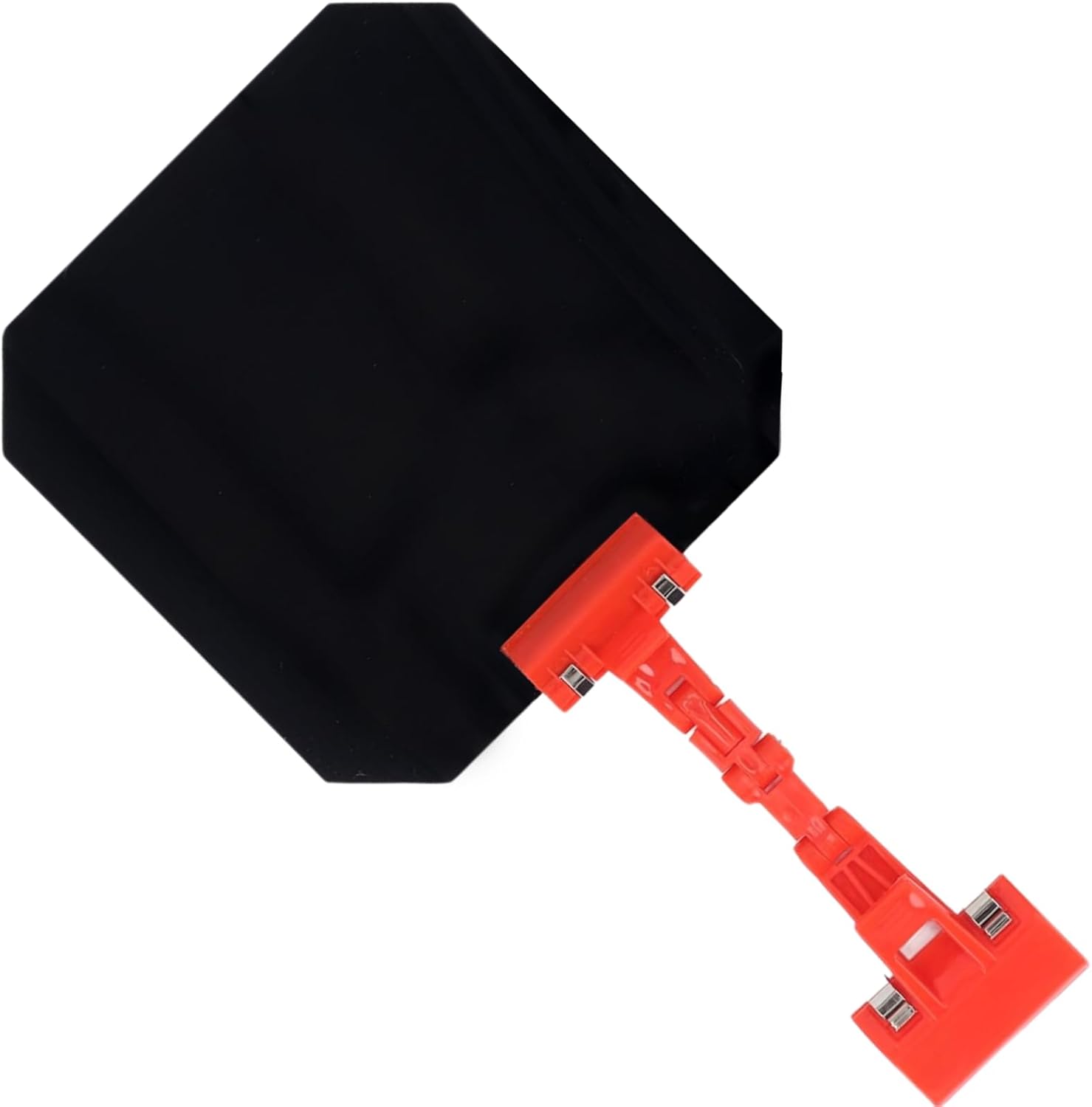 Red portable welding safety face shield with 360° adjustable clip-on feature