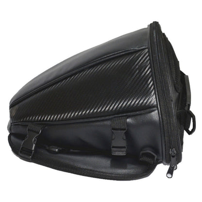 Waterproof motorcycle tail bag on a bike