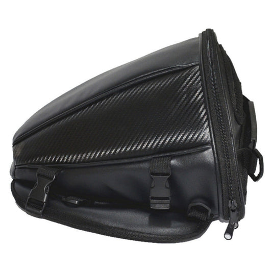 Waterproof motorcycle tail bag on a bike